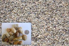 ¾\"  Washed Gravel decorative stone.